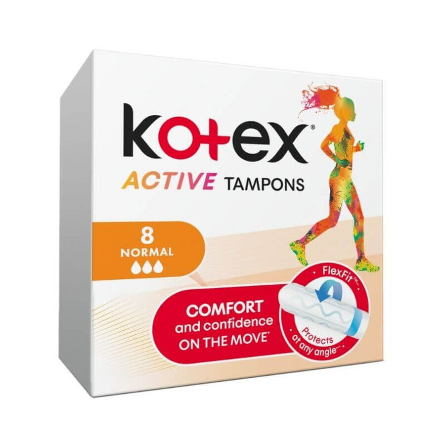 Kotex serviettes internes Active Normal 8 pcs