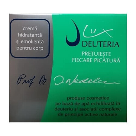 Crème hydratante et émolliente pour le corps, 200 ml, Deuteria Cosmetics