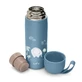 Nuvita Thermos – recipient din oțel inoxidabil pentru alimente calde și reci, cu mâner din silicon albastru pudrat, 400 ml