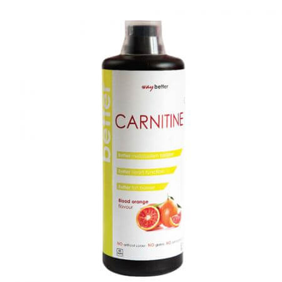 Better Carnitine carnitine liquide orange sanguine, 1000 ml, Way Better