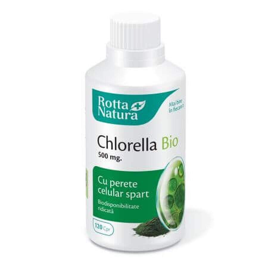 Chlorella Bio, 500 mg, 120 comprimés, Rotta Natura