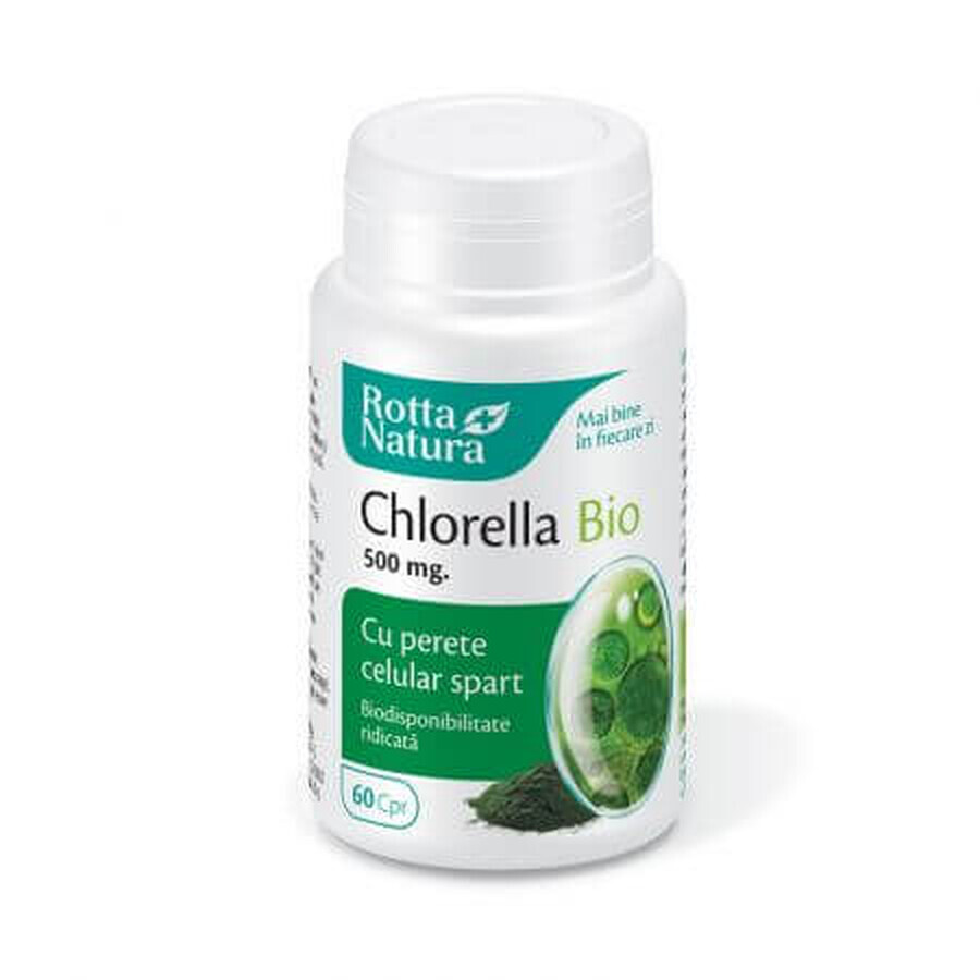 Chlorella Bio, 500 mg, 60 comprimés, Rotta Natura
