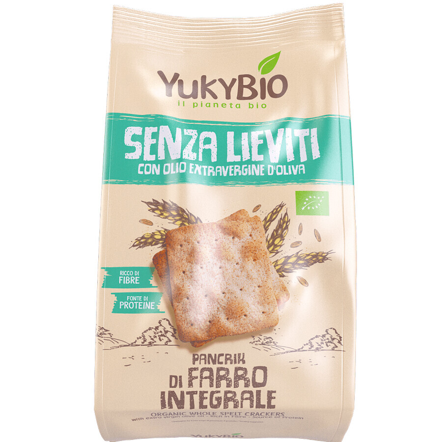 Eco Crackers à la farine complète, 200g, Yukybio