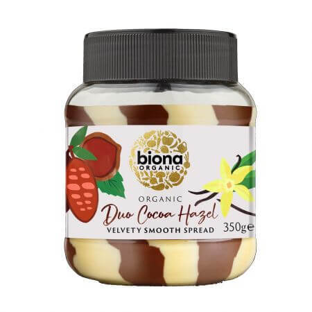 Crème au chocolat avec noisettes eco Duo Cocoa Hazel, 350 g, Biona