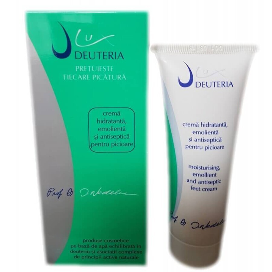 Crème pour les pieds hydratante, émolliente et antiseptique, 75 ml, Deuteria Cosmetics