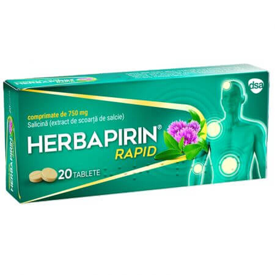 Herbapirin Rapid, 20 comprimés, Arnica Kft