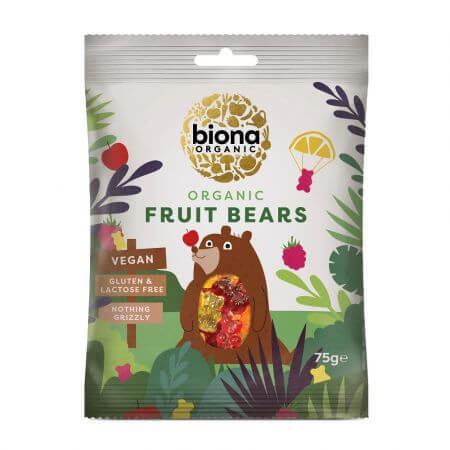Mini ours en gelée écologique avec fruits, 75 g, Biona