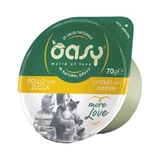 Oasy Wet Cat More Love Poulet à la citrouille - Aliment complémentaire pour chats adultes, 70 g