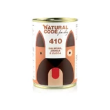 Natural Code 410 Saumon, hareng et potiron - Aliment complet pour chiens, 400 g