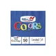 Dopla Colors - 50 kleurrijke servetten, 33 x 33 cm - blauw