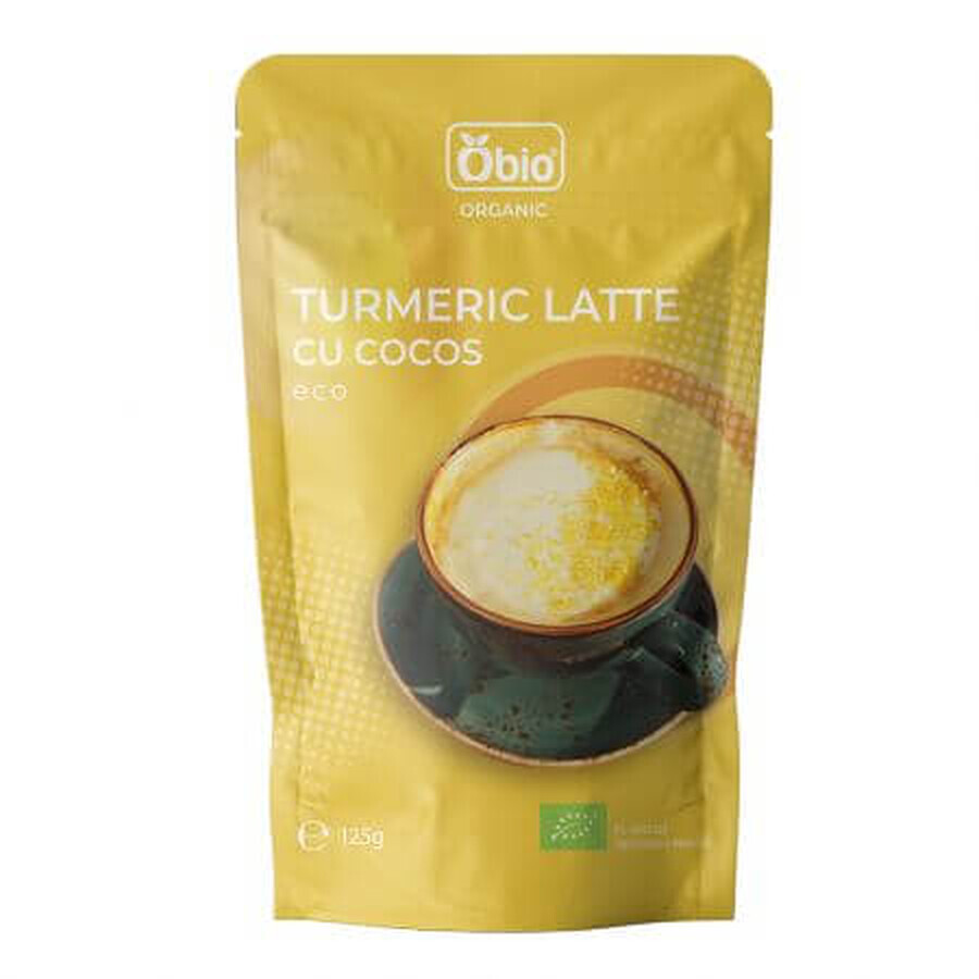Kurkuma-Latte mit Kokosnuss-Öko, 125 g, Obio