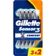 Gillette Sensor3 Comfort - 5 rasoirs jetables à 3 lames pour un rasage tout en douceur