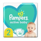Pampers 2 Active Baby 4-8kg x 66pcs