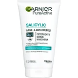 Garnier Salicylic Clay Anti-Acne - 3-in-1 Cleanser, Scrub, and Mask - 150 ml