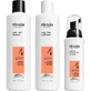 Set Nioxin System 4 – trusă pentru volum: șampon 300 ml + balsam 300 ml + tratament 100 ml