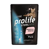 Prolife Sterilised Sensitive Pork - Compleet voer voor gecastreerde katten, 85 g