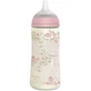 Suavinex Poetry - Biberon en plastique avec tétine en silicone (SX Pro, rose), 360 ml
