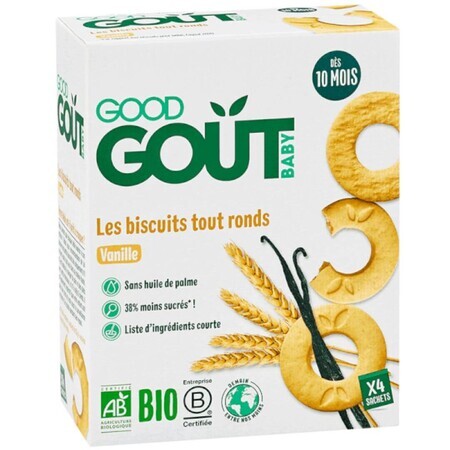 Biscotti tondi alla vaniglia, +10 mesi, 80 g, Good Gotta