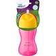 Avent cană cu pai, 300 ml, 12 luni+, roz