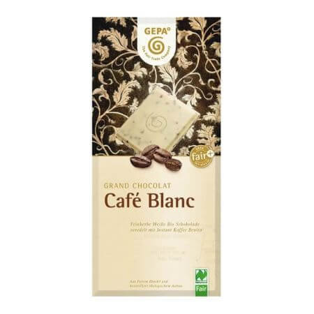 Chocolat blanc bio au café Cafe Blanc, 100 g, Gepa