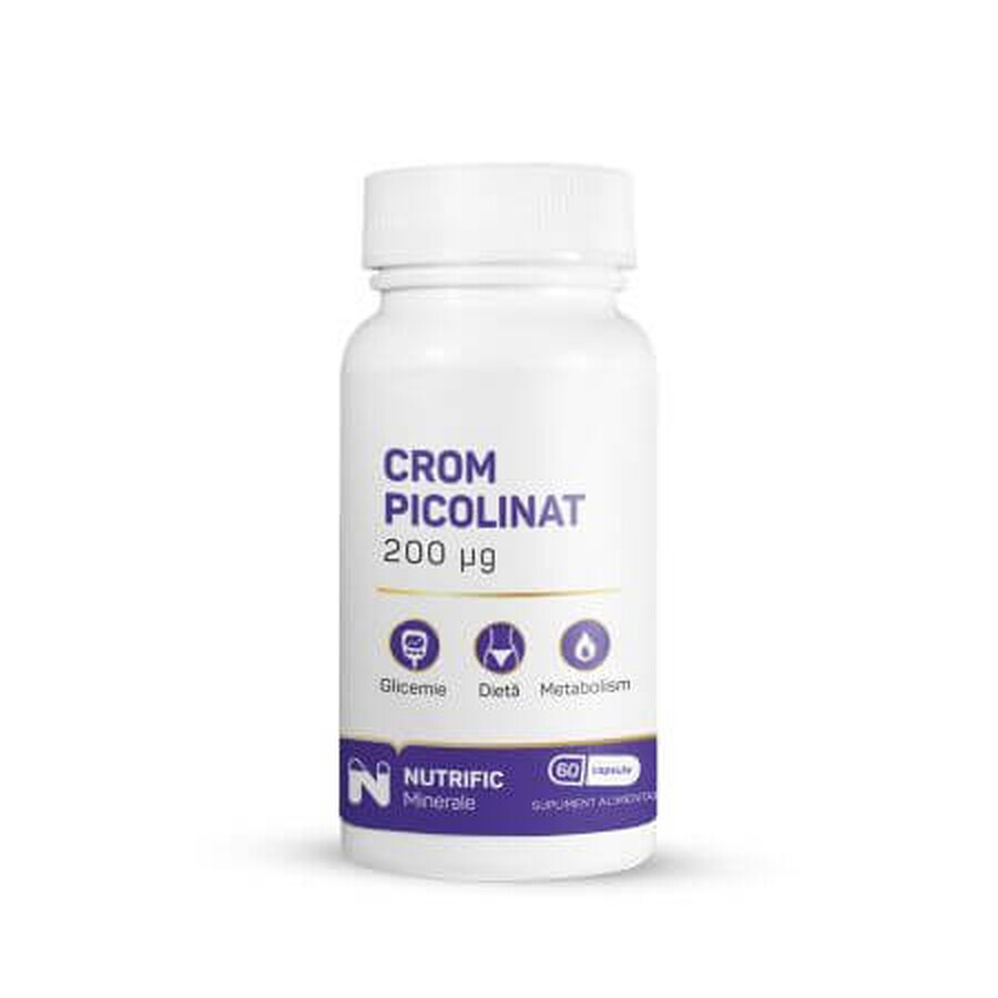 Cromo Picolinato, 200 mcg, 60 capsule, Nutrific