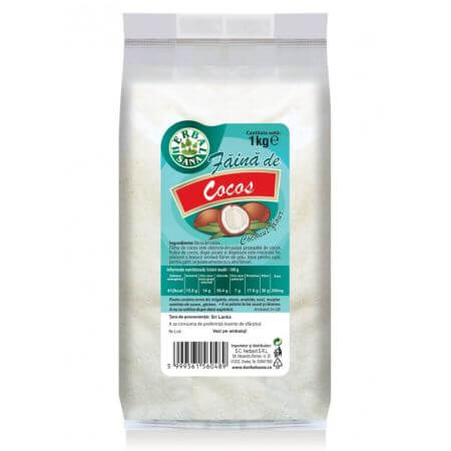 Farine de noix de coco, 1 kg, Herbal Sana