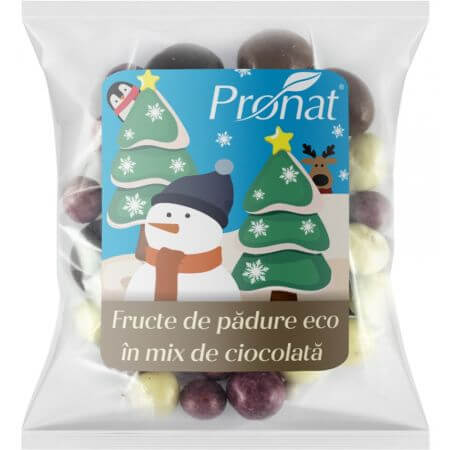 Mélange de baies au chocolat bio, 50 g, Pronat