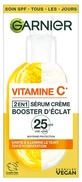 Garnier SkinActive Vitamina C: crema-sérum 2 en 1 para potenciar la luminosidad con SPF 25, 50 ml