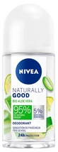 Dezodorant Nivea Naturally Good zapewniający 24-godzinną ochronę z organicznym aloesem, w kulce, 50 ml