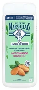 Le Petit Marseillais Extra sanfte Dusch- und Badecreme mit Bio-Süßmandelmilch, 650 ml