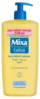 Mixa Baby 2-in-1 Body and Hair Gel, 750 ml