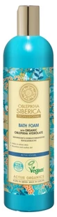Natura Siberica Oblepikha Nourishing and Repairing Foaming Bath with Organic Sea Buckthorn Hydrosol, 550 ml