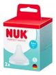 NUK Perfect Match 2 suzete din silicon cu orificiu M, anti-colici, pentru copii de 3 luni și peste