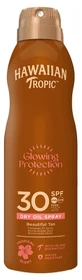 Hawaiian Tropic Glowing Protection Spray cu ulei uscat SPF 30, 180 ml