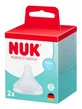 NUK Perfect Match 2 suzete din silicon cu orificiu în formă de S, anti-colici, de la 0 luni în sus