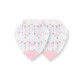 Set di 2 bavaglini con anello da dentizione, 22x28 cm, Arrow Pink, Fillikid