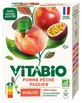 Vitabio Biologico: Mela, Pesca e Frutto della Passione, 4 bustine da 100 g ciascuna