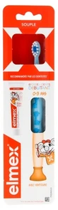 Elmex Soft Toothbrush for Beginners, Ages 0–3 + Mini Anti-Cavity Toothpaste, Ages 0–6, 12 ml