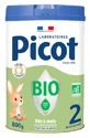 Picot Lapte de urmat 2, de la 6 la 12 luni, ecologic, 800 g