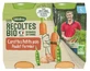 Blédina Cosechas Ecológicas: Zanahorias, guisantes y pollo de corral — Para bebés a partir de los 6 meses — Ecológico — 2 tarros