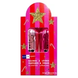 Inuwet Duo Deluxe metalen geurende lippenbalsem met sterretjes: Sorbet Framboos & Suikerappel 2 x 3,5 g