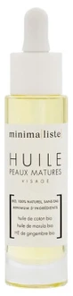 Minima [listă] Produs de îngrijire de zi și de noapte cu ulei pentru piele matură, organic, 30 ml