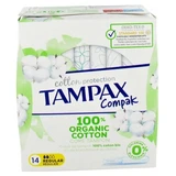 Tampax Compak Cotton Régulier 100% Coton Bio 14 Tampons