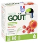 Puré de verduras a base de arroz Good Goût con melocotón y frambuesa, para bebés a partir de los 6 meses, ecológico, 4 sobres de 85 g