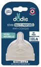 Dodie Multi-Perforated Anti-Colic Pacifier, Fast Flow, for Thick Liquids, 6 Months and Up