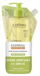 A-DERMA Exomega Control Ulei de curățare emolient anti-mâncărime 500 ml + Rezerve 500 ml