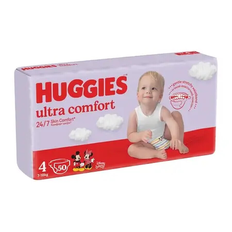 Couche Ultra Comfort, No. 4, 7-18 kg, 50 pcs, Huggies