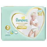 Couches Pampers premium care No. 5, 34 pièces