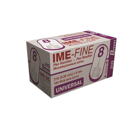 IME-FINE Insulin Ace 31G/8mm x 100 pcs, IME-DC Diabet Srl.