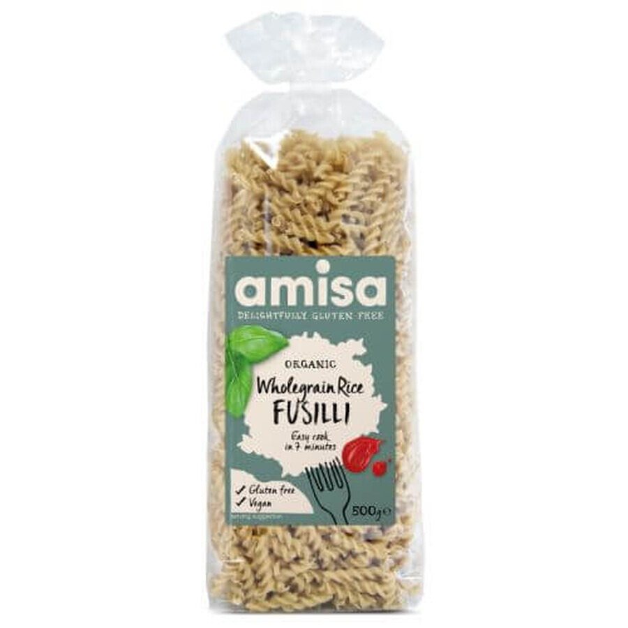 Amisa glutenfreie Vollreis-Fusilli, 500 g, Bio Holistic